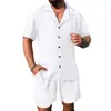 Conjunto Esportivo Casual Solto de Manga Curta e Shorts Cor Sólida com Gola Polo Respirável Masculino Europeu e Americano Transfronteiriço AliExpress