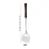 Espátula para Wok de Aço Inoxidável 304 com Cabo de Madeira Espátula para Frigideira Concha para Sopa Colher Escumadeira Conjunto de Quatro Peças Utensílios de Cozinha Especiais para Chef Doméstico