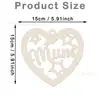 Corazón de Madera para el Día de la Madre Transfronterizo con Forma de Corazón Rebanada de Madera para Manualidades Etiquetas de Madera Fiesta de Cumpleaños Decoración Creativa para el Hogar Adornos Colgantes