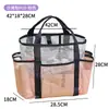 Bolsa de Praia em Rede Transfronteiriça, Bolsa de Banho e Higiene Pessoal, Bolsa de Armazenamento Fitness de Grande Capacidade, Bolsa de Natação de Dupla Camada para Higiene Pessoal e Roupas