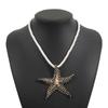 N11944 europeu e americano design praia estrela do mar pingente colar feminino ZA verão nova liga irregular cadeia de clavícula