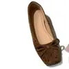 Mocasines de lunares estilo francés 2026, zapatos sin cordones para mujer que aumentan la altura, con corte bajo y detalle de lazo