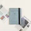 Libro de pasaporte transfronterizo correa de PU personalizada bolsa de almacenamiento de pasaporte RFID sensación de piel Cartera de viaje estuche de protección para certificado