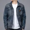 Chaqueta de Mezclilla para Hombre 2024 Primavera y Otoño Cremallera Estilo Coreano Ajustada Retro Casual Atractiva Chaqueta Versátil Ropa de Trabajo