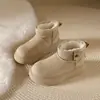 Antideslizantes Calentadores de Pan Engrosados Botas de Nieve para Mujer Versátiles Retro 2026 Suela Gruesa Invierno Zapatos de Algodón Botas de Algodón Botas Cortas con Forro de Terciopelo