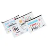 Estuche de Lona Personalizado con Diseño Colorido de Alta Calidad, Simple y de Gran Capacidad, Bolsa Portátil con Cremallera, Bolsa de Almacenamiento para Cosméticos