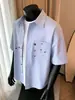 Camisa de Botones Rayada Vintage del Fabricante Original Marca de Moda Estilo Universitario Para Pareja High Street Versátil Holgada Casual