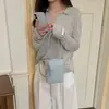 Mini Bolsa Transversal para Celular Estilo Japonês e Coreano com Padrão Trançado, Acessório Versátil de Verão com Pingente de Estrela, Bolsa Leve para Caminhada