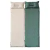 Colchón Inflable Automático Transfronterizo para Acampar al Aire Libre con Almohada, Colchón Inflable de Esponja de Rebote Lento, Esterilla de Dormir Individual Plegable Portátil