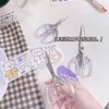 Tijeras Manuales Completamente Transparentes Casuales Oficina Portátiles Tijeras de Sastre Hechas a Mano Oficina Corte de Papel Estudiante Arte