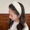 Faixa de Lã Retrô Preguiçosa de Inverno Cedo Celebridade da Internet Elegante Topo Craniano Alto Grampo de Cabelo de Aba Larga Faixa de Cabelo de Tricô Plissada Feminina