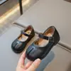 Zapatos de Cuero para Niñas 2026 Primavera y Otoño Nuevo Estilo Zapatos de Princesa para Niños Boca Baja Zapatos Planos para Niñas Pequeñas Suela Suave Versátiles Zapatos para Niños