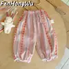 ¡En stock!!! Pantalones Cortos Casuales Elegantes de Verano para Niñas, Pantalones Finos Cómodos Anti-Mosquitos, Pantalones Tipo Linterna Jogger para Niñas