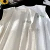 Colete Masculino 2025 Novo Verão Esportivo Casual Sem Mangas Estilo Americano Bordado Pesado Camiseta Top Tendência