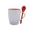 Taza de Café con Forma de Tambor de Cintura Colorida con Cuchara, Logo Impreso, Regalo Promocional, Vaso de Agua para Eventos con Cuchara, Taza