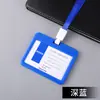 Porta credencial de trabajo transparente de doble cara, Porta tarjeta de autobús estudiantil de plástico, Credencial de identificación para exposiciones de empleados, Ventas directas de fábrica