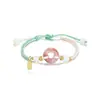 Novo Bracelete de Casal Fivela da Paz Flor de Pessegueiro, Único e Versátil, Corda de Mão Trançada Exquisita, Presente 520 para Namorada