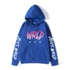 Sudadera con capucha de marca de moda europea y americana 2021 WRLD sudadera de moda callejera suelta sudadera abrigo casual de moda para hombre