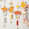 Decoração Suspensa de Sino dos Ventos Kit de Material DIY Tecelagem de Bambu Presente Artesanal para Pais e Filhos Pingente de Sino Atividade de Estudo para Construção de Equipe