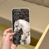 Adequado para capa de celular Samsung S26 Ultra, capa protetora A57, capa macia de TPU floral S24, S25 PLUS design de cavalo branco