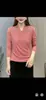 Roupas Casuais da Moda para Mães, Camiseta de Manga Longa com Decote V e Detalhes de Diamantes, Blusa Fina e Solta para Primavera e Outono, Confortável e Estilosa