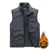 Chaleco de Forro Polar Cálido y Cortavientos para Deportes al Aire Libre, Nuevo Otoño/Invierno 2026, para Hombres y Mujeres, Chaqueta Holgada con Cuello Alto