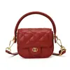 Hilo de bordado de camelia con patrón de diamantes bolso mini pequeño estilo Chanel elegante versátil bolso de mano de alta gama bandolera bolso para niños moderno