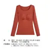 Ropa interior térmica de manga larga con sujetador acolchado para mujer, top interior, liquidación de fin de temporada