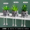 Estilo Ins Escandinavo Boneca Pendurada Planta Verde Falsa Enfeites Decorativos Criativos Mesa de Escritório Suculenta Artificial Pequenas Plantas em Vasos