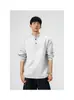 Camisa Henley transfronteriza estilo americano, camiseta de manga larga para hombre, negra, moderna, talla grande, corte holgado, ropa casual para hombre, sudadera de capa base