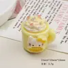 Acessórios de Resina DIY Desenho Animado, Copo de Sorvete, Grampo de Cabelo com Cola de Creme de Gatinho, Fivela de Sapato, Chaveiro, Acessórios de Pingente