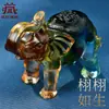 Decoración de elefante de la suerte con esmalte de colores un par de manualidades para decoración del hogar sala de estar entrada estudio oficina ruibeast regalos creativos