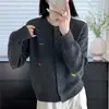 Cárdigan suéter de punto con bordado de piel de mapache para mujer, nuevo estilo otoño/invierno 2026, corte holgado, rejuvenecedor, top de punto para figuras petites