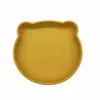 Plato de Cena Nuevo de Silicona con Forma de Oso para Niños de Amazon, Utensilios de Alimentación Complementaria para Bebés y Niños Pequeños en Stock