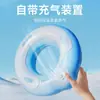 Flotador inflable para niños con doble asa, flotador salvavidas de dona para adultos de PVC grueso de doble capa para exteriores con bolsillo portátil