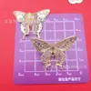 Accesorios de Plástico de Mariposa Transparentes de Colores con Agujero Pasante Electroplateados Accesorios para el Cabello DIY Cintas para el Cabello Bandas Elásticas Colgantes de Joyería Perforados Accesorios