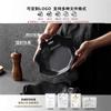 Prato especial anti-queda para restaurante de hot pot, prato preto de imitação de porcelana, prato fundo para restaurante comercial, prato para prato frio, louça de melamina
