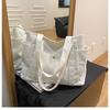 Bolso de hombro único para mujer nuevo bolso tote de gran capacidad estilo coreano pana bolso tote japonés simple bolso de lona estilo preppy