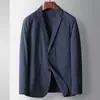 Traje Casual para Hombre Primavera/Verano 2025 Color Sólido Blazer de Lujo Ligero para Jóvenes y de Mediana Edad, Chaqueta Cómoda Ligeramente Elástica