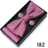 Pajarita para Hombre, Gemelos Jacquard para Boda de Negocios, Set de Tres Piezas con Pañuelo de Bolsillo, Set de Caja de Regalo con Accesorios de Traje de Moda