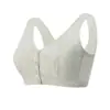 Sutiã colete tipo camisola para meia-idade e idosos, super plus size, fecho frontal, sutiã para mãe, bojo sem aro de aço, algodão, sutiã confortável