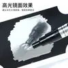 Marcador Cromo Espejo Bolígrafo Metálico Bolígrafo de Pintura DIY Modelo Gundam Pintura de Retoque Bolígrafo Galvanizado Plata Plata Espejo
