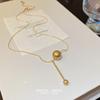 Collar de Cadena para Clavícula de Diseño Nicho Dulce y Elegante de Lujo Ligero Japonés y Coreano, Temperamento de Acero de Titanio que no se Desvanece, Accesorios de Collar para Mujer
