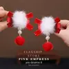 Pinza para el pelo de niña pequeña León Danzante Hanfu Borla Año Nuevo Accesorio para el pelo Peluca Princesa Lazo Adorno para el pelo Pinza para el pelo de niños