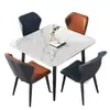 Mesa de Comedor Importada Nórdica de Piedra Sinterizada Mesa Cuadrada Pequeña Mesa Sencilla para Apartamento Pequeño Juego de Mesa y Sillas Mesa de Recepción y Negociación Mesa de Comedor para el Hogar