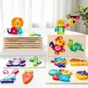 Educação Infantil Cognição de palavras do alfabeto inglês quebra-cabeça tridimensional quebra-cabeça de madeira quebra-cabeça pinyin animal de desenho animado cognição de trânsito