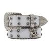 Cinto Transfronteiriço Caveira Strass Cinto Largo Incrustado com Diamantes Brilhantes Hip-Hop Punk Moda Elegante Não Convencional Atacado