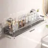 Estante de Almacenamiento con Ventosa Baño Inodoro Sin Taladro Lavabo Montado en Pared Inodoro Estante de Almacenamiento para Inodoro Aluminio Espacial
