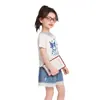Conjunto de Verano para Niña 2026 Nuevo Estilo Refrescante Bloqueo de Color de Verano Cuello Redondo Manga Corta Pantalones con Ribete de Encaje Conjunto de Dos Piezas Diario