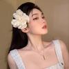 Horquilla de flor de peonía para mujer, tocado de verano con clip lateral, accesorios de flores, horquilla de estilo antiguo hanfu de hada Mori, accesorios para el cabello